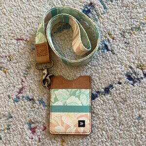 Thread neck lanyard & Floral Card wallet